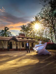 christian bride dancing, white gown, white long gown, muslim wedding photographer in frazer town